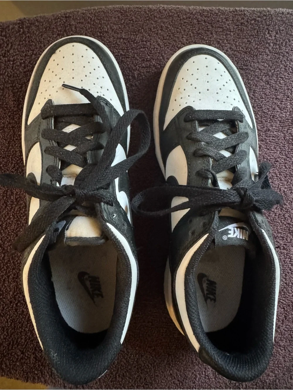 Nike Dunk Low Youth Sneakers — “Panda” Black & White